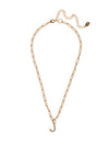 J Initial Paperclip Pendant Necklace