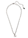 N Initial Paperclip Pendant Necklace