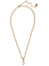 S Initial Paperclip Pendant Necklace