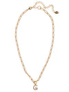 G Initial Paperclip Pendant Necklace