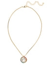 Round Halo Pendant Necklace