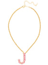 J Initial Rope Pendant Necklace