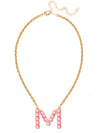 M Initial Rope Pendant Necklace