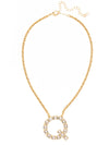 Q Initial Rope Pendant Necklace
