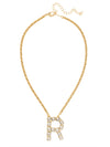 R Initial Rope Pendant Necklace