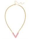 V Initial Rope Pendant Necklace