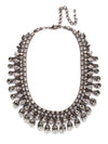 Silver Shade Bib Statement Necklace