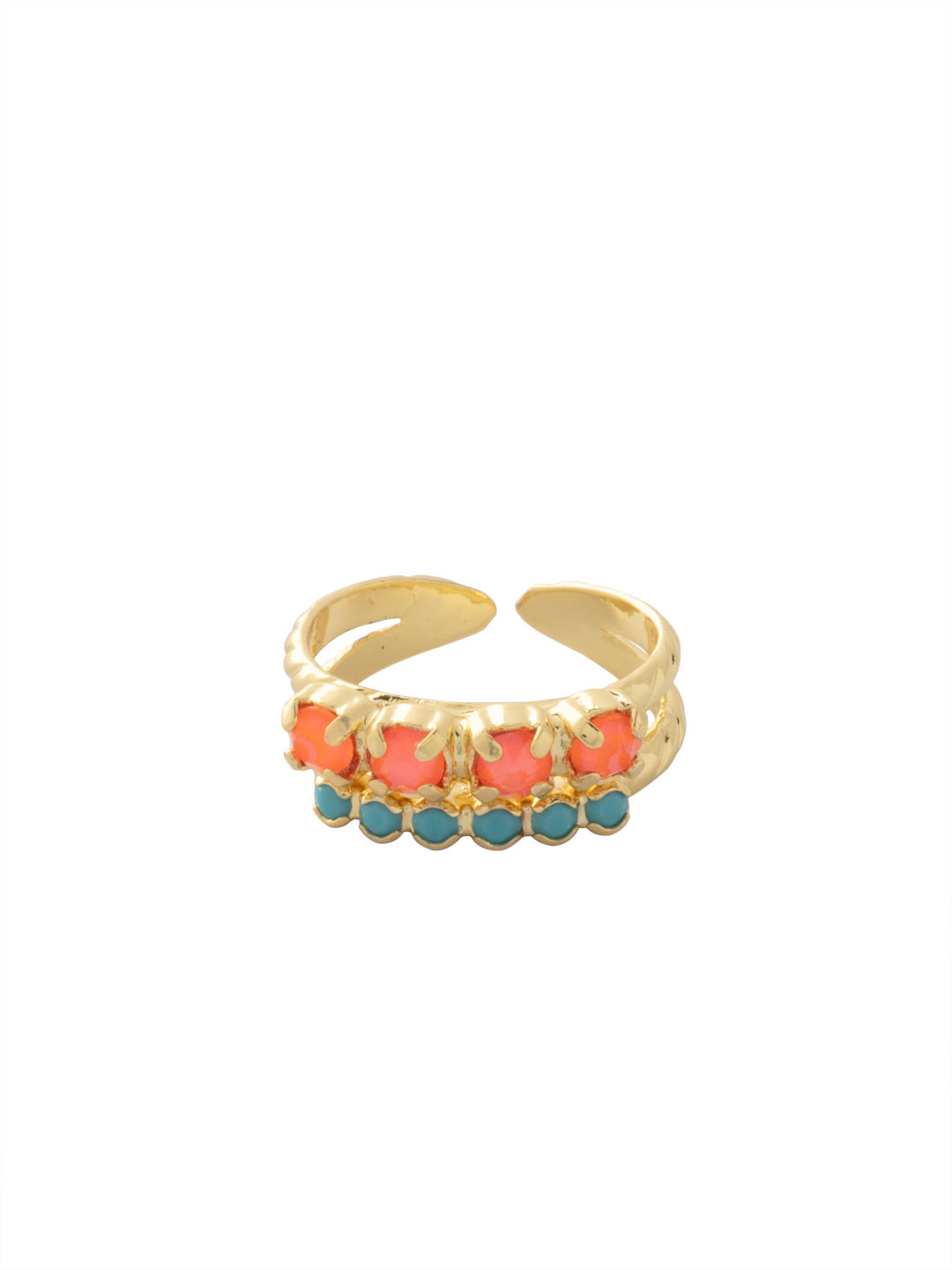 Crystal Studded Stacked Ring - RFM53BGPRT