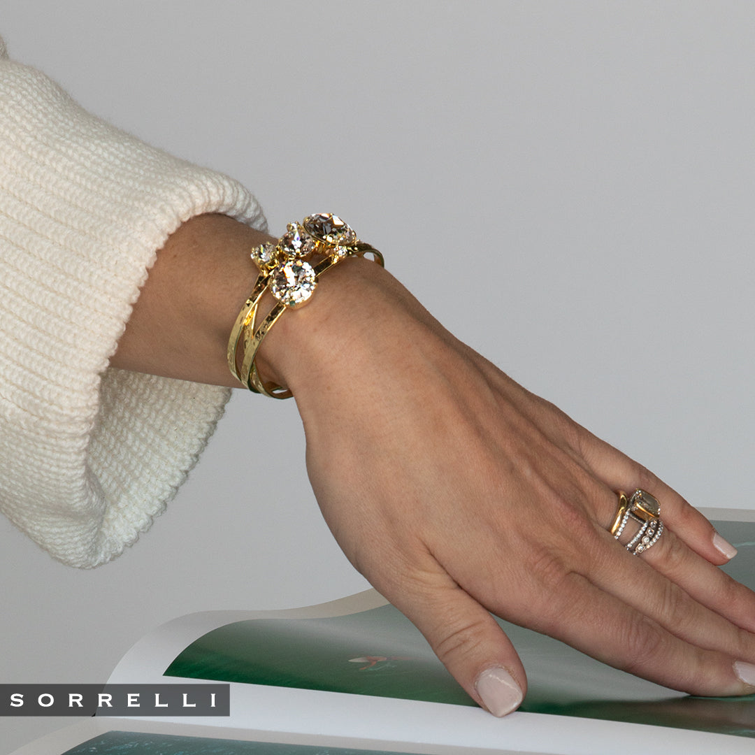 Nadine Stacked Bracelet - 4BEZ18BGCRY