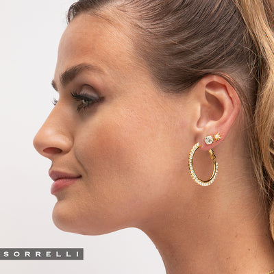 Colleen Embellished Hoop Earrings - EFK1BGCRY