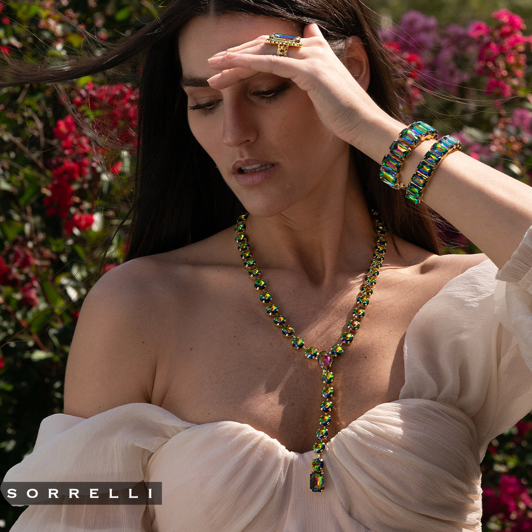 7 Inch Emerald Cut Stretch Bracelet - 4BFF70BGVO