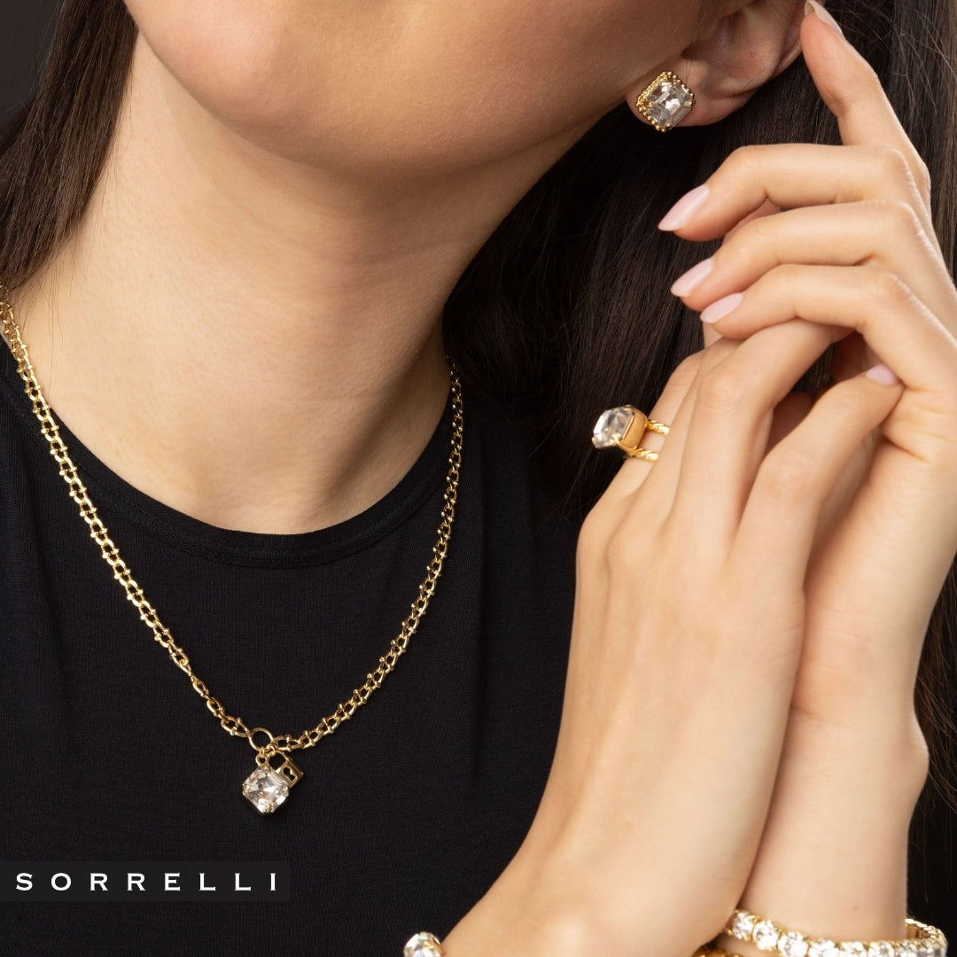 Izzy Lock Pendant Necklace - NFY1BGCRY