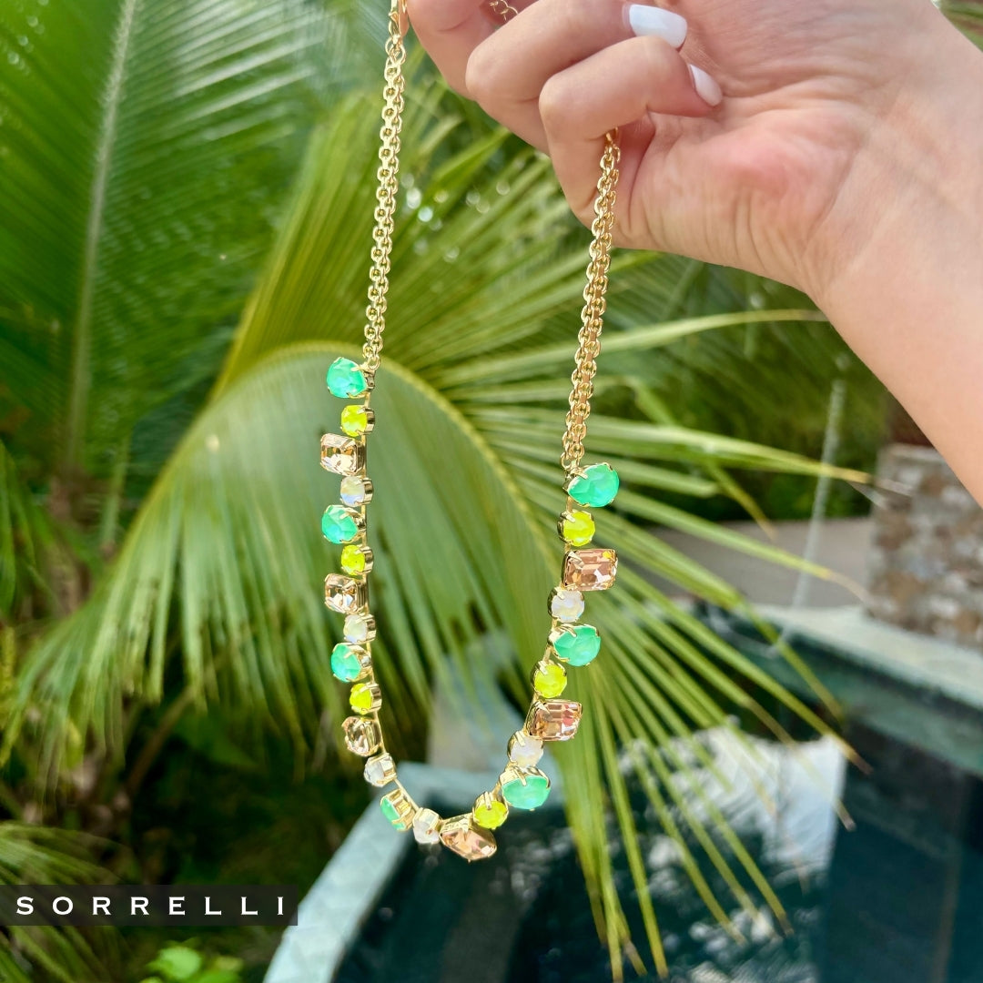 Emerald Pear Tennis Necklace - NFN4BGMAM