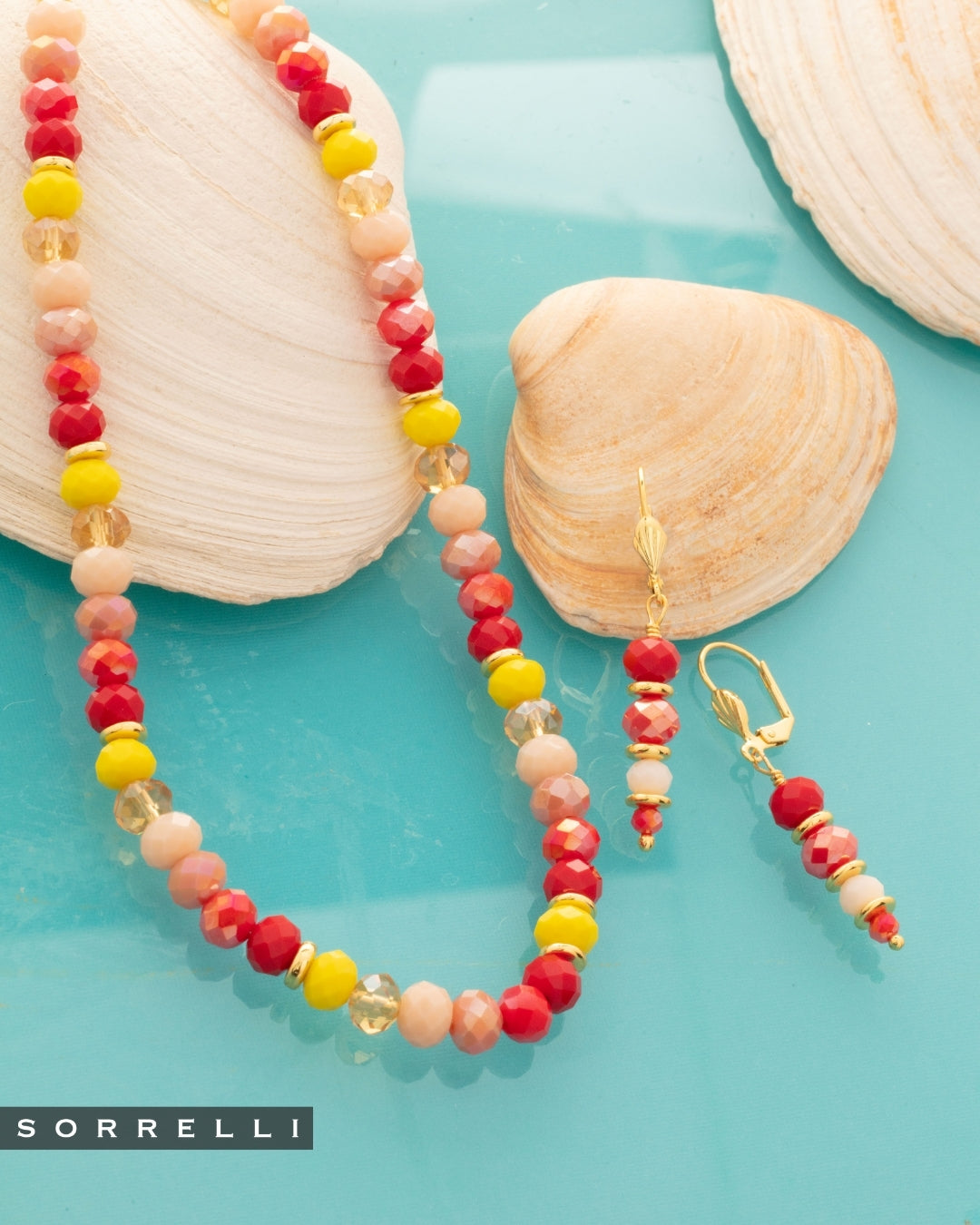 Auger Beaded Dangle Earrings - EGE1BGMOR