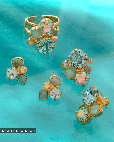 Crystal Assorted Rounds Stacked Ring - RDB11BGCSD