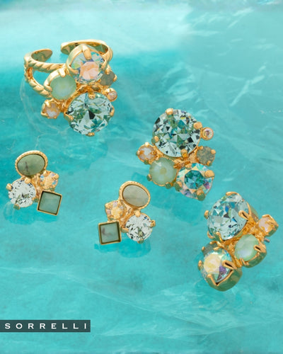 Crystal Assorted Rounds Stacked Ring - RDB11BGCSD