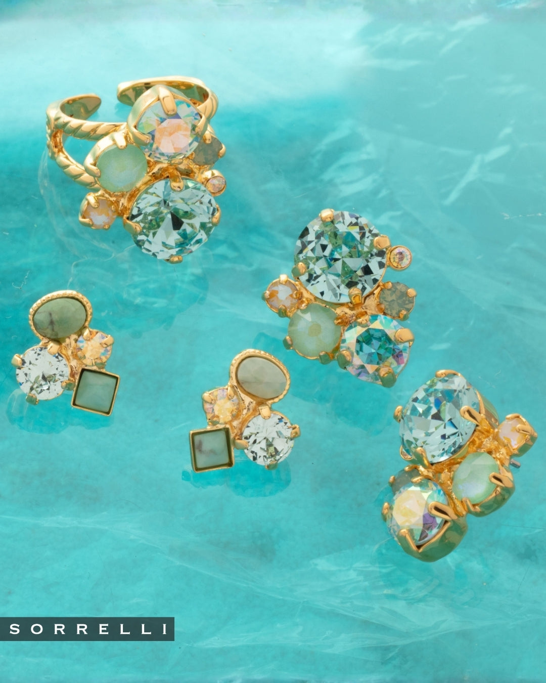 Small Cluster Stud Earring - EAT32BGCSD