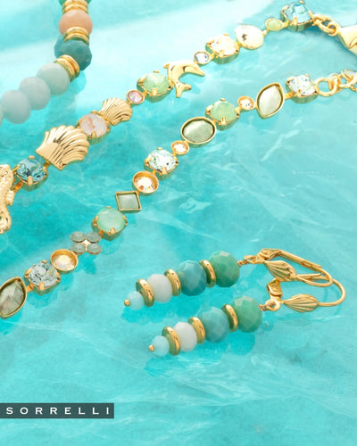 Crystal and Cabochon Tennis Bracelet - BAQ3BGCSD