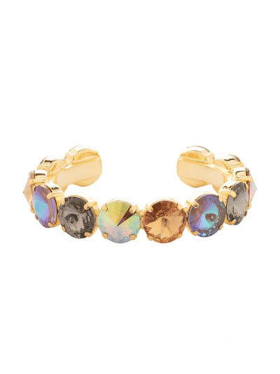 Nadine Cuff Bracelet - 4BEZ17BGHNB - <p>The Nadine Cuff Bracelet makes a bold statement; chunky round crystals fully encompass an adjustable metal band. From Sorrelli's Honey Bourbon collection in our Bright Gold-tone finish.</p>