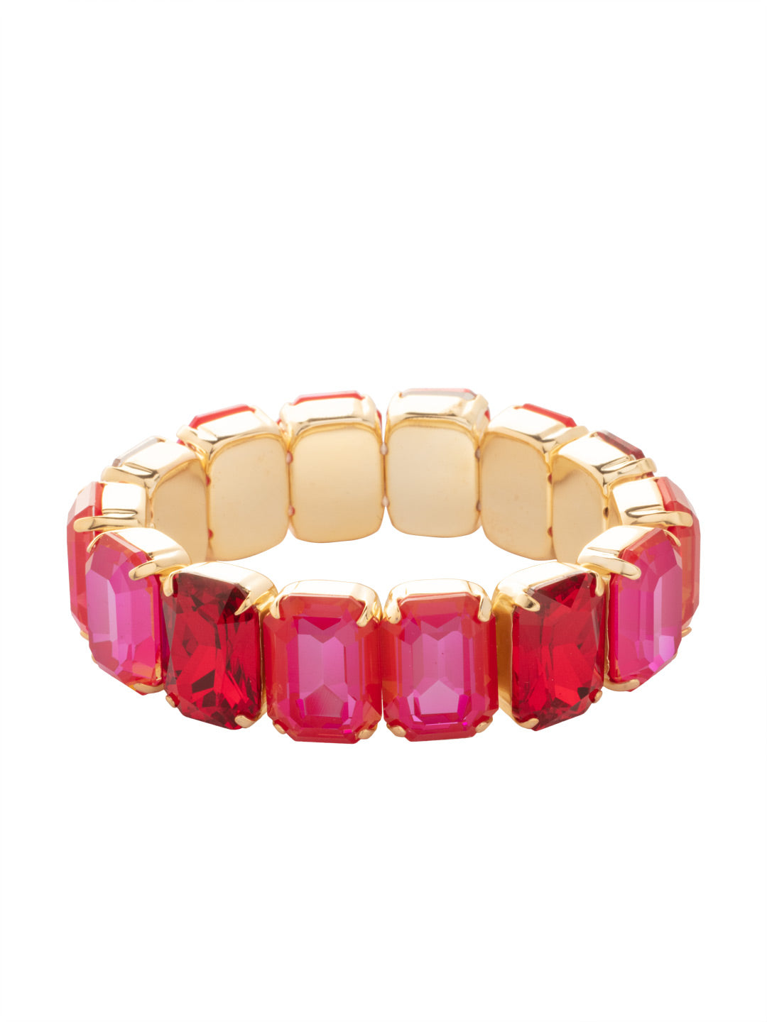 7 Inch Emerald Cut Stretch Bracelet - 4BFF70BGRCP - <p>The 7 Inch Emerald Cut Stretch Bracelet features repeating emerald cut crystals on a multi-layered stretchy jewelry filament, creating a durable and trendy statement piece. 7 inches, fitting average wrist sizes. From Sorrelli's Red Carpet collection in our Bright Gold-tone finish.</p>