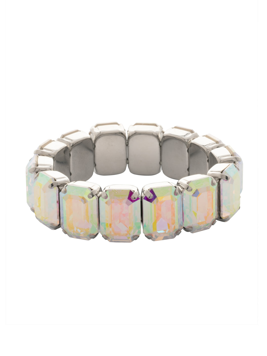 7 Inch Emerald Cut Stretch Bracelet - 4BFF70PDCAB - <p>The 7 Inch Emerald Cut Stretch Bracelet features repeating emerald cut crystals on a multi-layered stretchy jewelry filament, creating a durable and trendy statement piece. 7 inches, fitting average wrist sizes.</p>