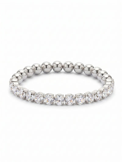 Mini Crystal Zola Stretch Bracelet - 4BFL5PDCRY - <p>The Mini Crystal Zola Stretch Bracelet features half mini crystals and half beaded balls on a sturdy jewelers' filament, stretching to fit most wrists comfortably, without the hassle of a clasp!</p>