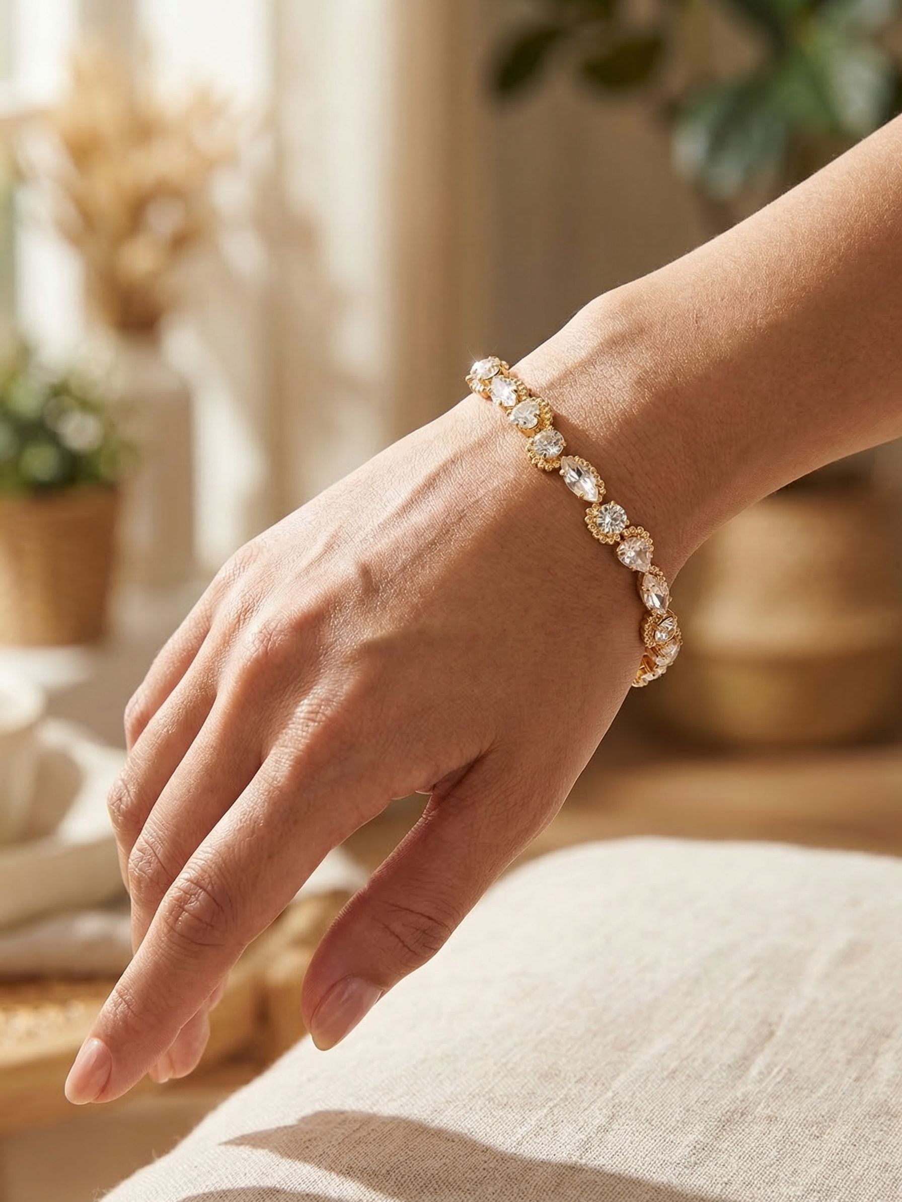 Rene Tennis Bracelet - 4BGI2BGCRY