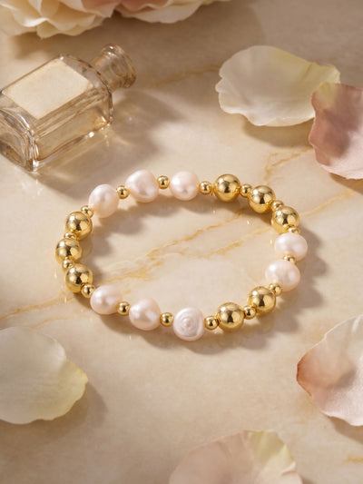 Pearl & Bead Stretch Bracelet - 4BGK6BGMDP