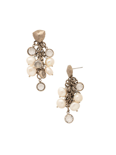 Oceane Post Earring - 4EEF3ASCRY - <p>Dainty yet dynamic, put these on and make a statement. From Sorrelli's Crystal collection in our Antique Silver-tone finish.</p>