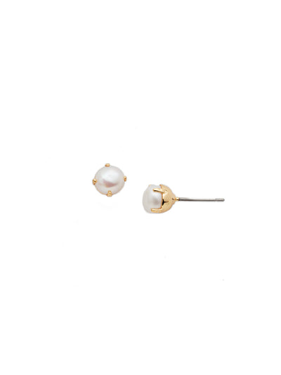 Langley Stud Earring - 4EET7BGMDP - <p>Simple yet stunning. You can't go wrong with pearl posts. Just ask our Langley Stud Earrings. From Sorrelli's Modern Pearl collection in our Bright Gold-tone finish.</p>