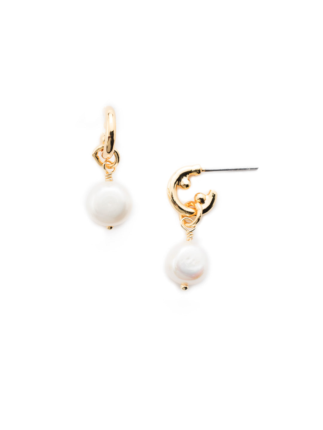 Maxwell Hoop Earrings - 4EEU6BGMDP - <p>Combine two classics with our Maxwell Hoop Earrings: a semi-hoop shape dripping with a singular, sophisticated pearl. From Sorrelli's Modern Pearl collection in our Bright Gold-tone finish.</p>