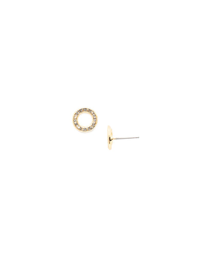 Brianna Stud Earrings - 4EEV7BGCRY - <p>The Brianna Stud Earrings are the perfect way to wear Sorrelli Sparkle, every day! A simple round metal hoop embellished in crystals sits on a post. From Sorrelli's Crystal collection in our Bright Gold-tone finish.</p>