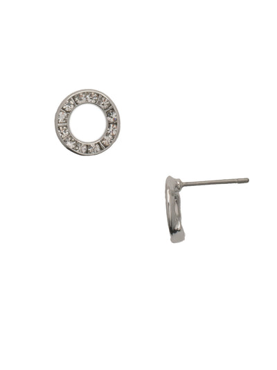 Brianna Stud Earrings - 4EEV7PDCRY - The Brianna Stud Earrings are the perfect way to wear Sorrelli Sparkle, every day! A simple round metal hoop embellished in crystals sits on a post. From Sorrelli's Crystal collection in our Palladium finish.
