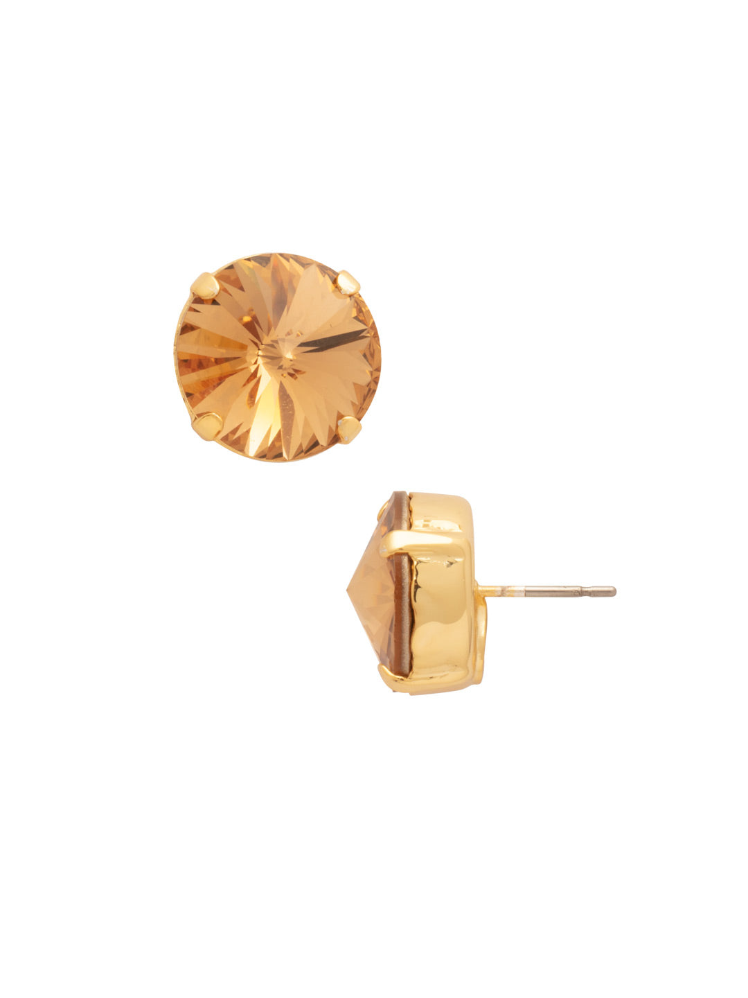 Nadine Stud Earrings - 4EEZ17BGLC - <p>The Nadine Stud Earrings feature a single round cut crystal on a post. Need help picking a stud? <a href="https://www.sorrelli.com/blogs/sisterhood/round-stud-earrings-101-a-rundown-of-sizes-styles-and-sparkle">Check out our size guide!</a> From Sorrelli's Light Colorado collection in our Bright Gold-tone finish.</p>