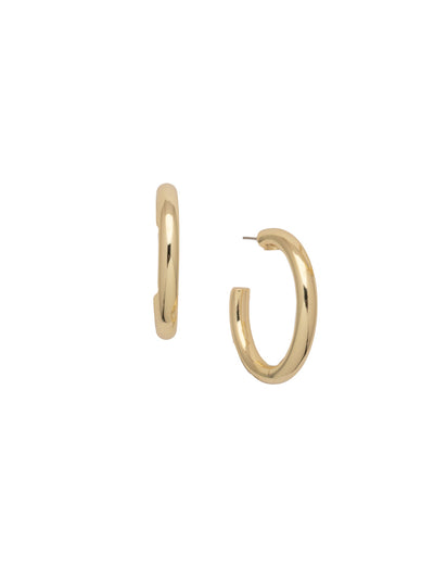 Keeley Hoop Earrings - 4EFF1BGMTL - <p>The Keeley Hoop Earrings are your next wardrobe staple! These everyday hoops are lightweight and comfortable, with an open design and a monster back. From Sorrelli's Bare Metallic collection in our Bright Gold-tone finish.</p>