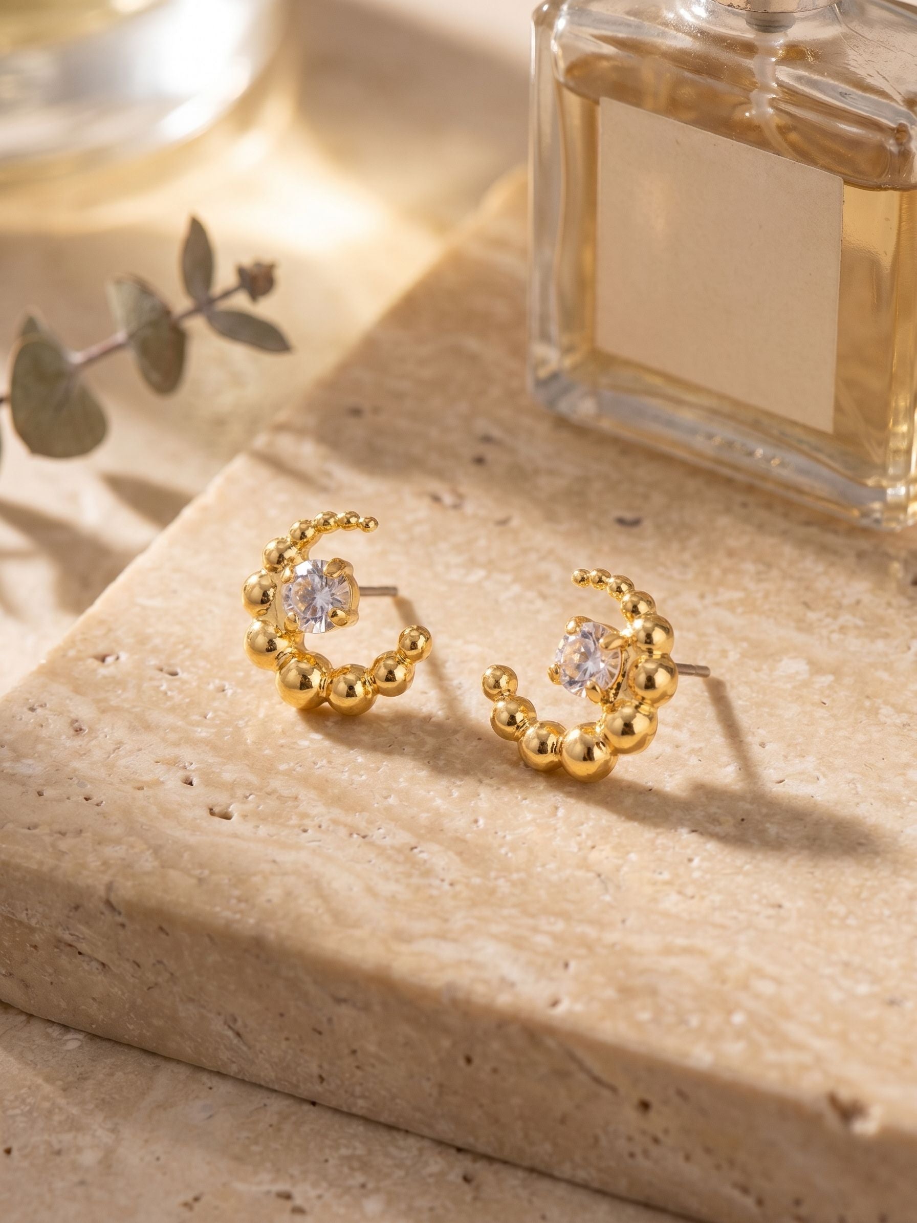 Crescent Stud Earrings - 4EGK6BGCRY