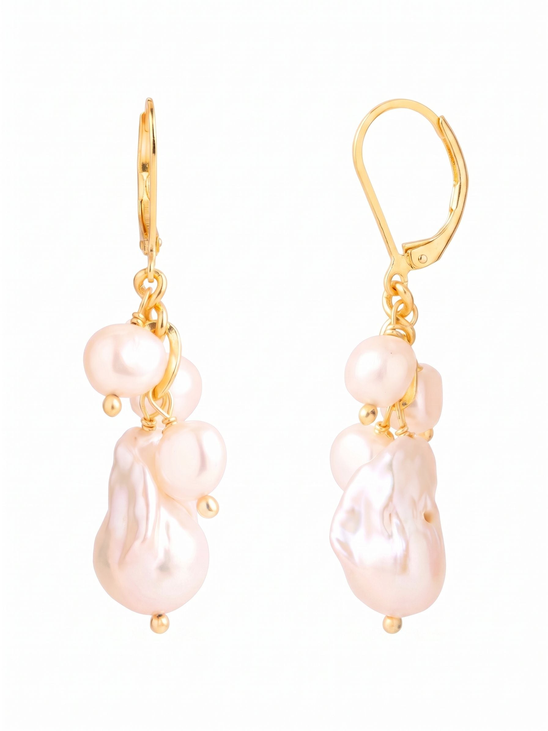 Eliza Dangle Earrings - 4EGK9BGMDP - <p>These two-inch drop earrings bring an organic rhythm to your daily rotation. We layered distinctly shaped baroque pearls with small crystal accents along a textural curb chain, allowing each piece to catch the light differently as you turn your head. The French wire closure slips in effortlessly for a gentle, lightweight hold. It is a relaxed approach to pearls that feels completely natural in motion.</p><ul>
<li>Organic baroque pearls create a naturally imperfect and textural silhouette</li>
<li>Interspersed crystals add subtle flashes of light to the linear profile</li>
<li>French wire drop for easy, lightweight wear</li>
<li>Protective e-coat finish for lasting wear</li>
<li>Includes signature organza pouch for gifting and travel</li>
</ul>