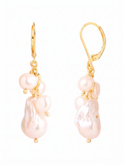 Eliza Dangle Earrings - 4EGK9BGMDP - <p>These two-inch drop earrings bring an organic rhythm to your daily rotation. We layered distinctly shaped baroque pearls with small crystal accents along a textural curb chain, allowing each piece to catch the light differently as you turn your head. The French wire closure slips in effortlessly for a gentle, lightweight hold. It is a relaxed approach to pearls that feels completely natural in motion.</p><ul>
<li>Organic baroque pearls create a naturally imperfect and textural silhouette</li>
<li>Interspersed crystals add subtle flashes of light to the linear profile</li>
<li>French wire drop for easy, lightweight wear</li>
<li>Protective e-coat finish for lasting wear</li>
<li>Includes signature organza pouch for gifting and travel</li>
</ul>