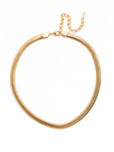 Juna Tennis Necklace - 4NES10BGCRY - <p>Go big and bold with metallic detail in our Juna Tennis Necklace. It's an essential, dynamic staple piece. From Sorrelli's Crystal collection in our Bright Gold-tone finish.</p>
