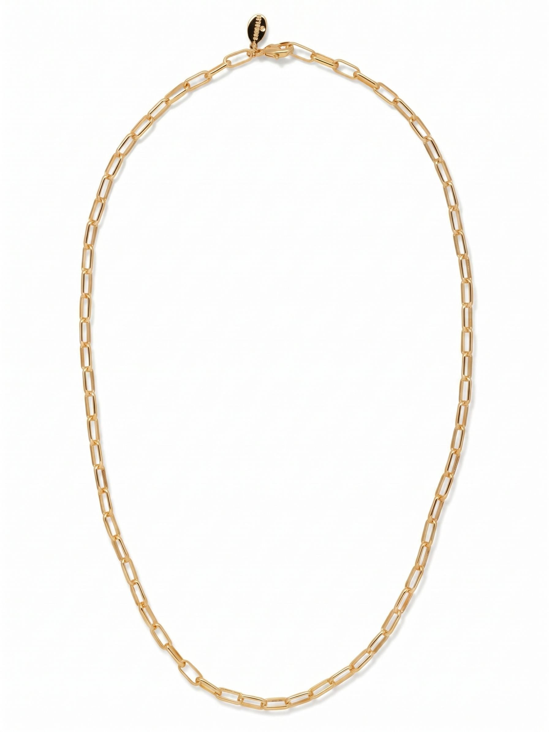 Rachel Tennis Necklace - 4NFC12BGMTL - <p>The Rachel Tennis Necklace features a single adjustable rectangle chain, secured with a lobster claw clasp.</p>