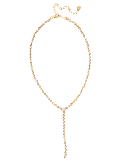 Lena Lariat Long Necklace - 4NFC14MGCRY - <p>The Lena Lariat Long Necklace is a gorgeous statement piece. A lariat style adjustable chain is studded with crystals, and secured with a lobster claw clasp. From Sorrelli's Crystal collection in our Matte Gold-tone finish.</p>