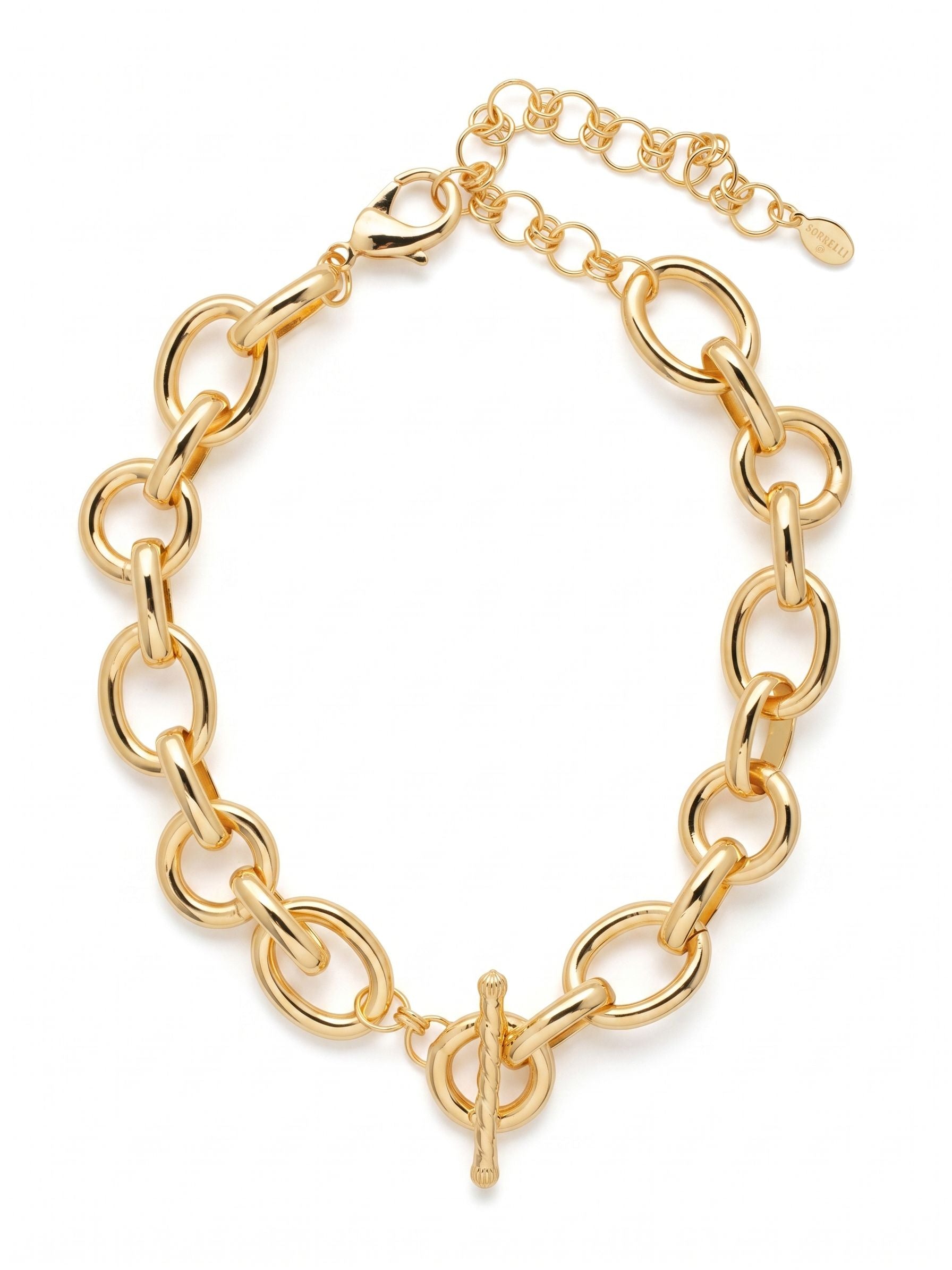 Jeanette Statement Necklace - 4NFC5BGMTL - <p>The Jeanette Statement Necklace features chunky chain links and a trendy toggle at the front. Adjustable and secured with a lobster claw clasp, The Jeanette Statement Necklace pairs perfectly with the matching Jeanette Bracelet. From Sorrelli's Bare Metallic collection in our Bright Gold-tone finish.</p>