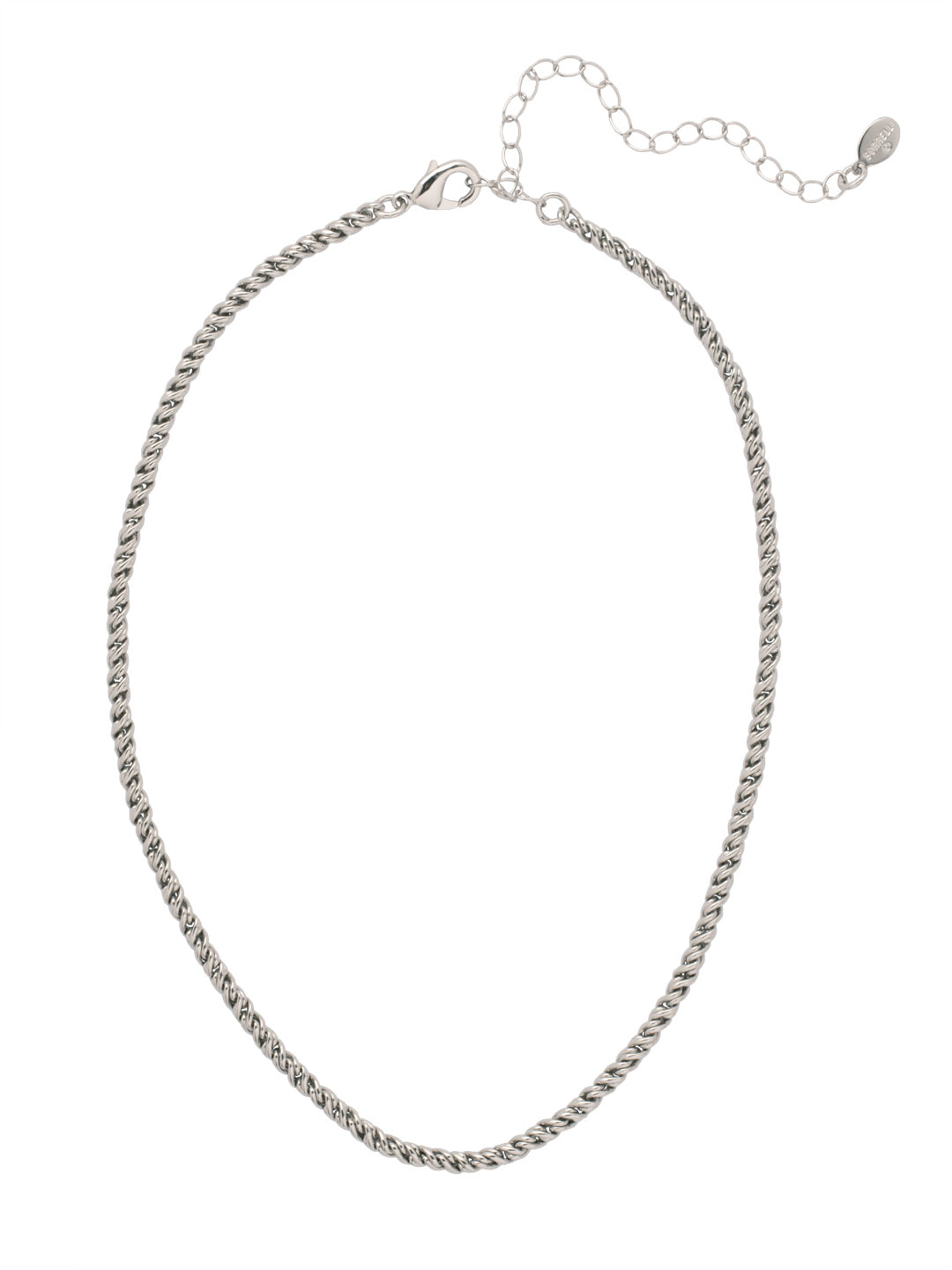 Rope Chain Tennis Necklace - 4NFJ1PDMTL - <p>The Rope Chain Tennis Necklace features a single trendy rope chain with an extender, secured with a lobster claws clasp. From Sorrelli's Bare Metallic collection in our Palladium finish.</p>