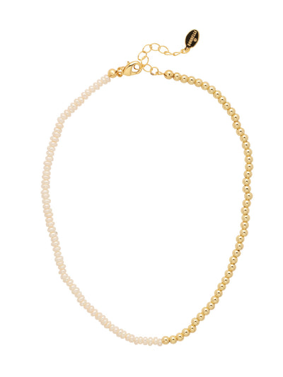 Beaded Pearl Tennis Necklace - 4NFP18BGMDP - <p>4NFP18BGMDP</p>