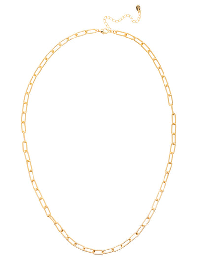 Chunky Paperclip Long Necklace - 4NFZ4BGMTL - <p>The Chunky Paperclip Long Necklace features a bold, chunky chain with adjustable length, offering versatile styling for layering or making a statement on its own. (32-36 inches) From Sorrelli's Bare Metallic collection in our Bright Gold-tone finish.</p>