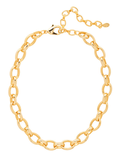 Knox Tennis Necklace - 4NFZ8BGMTL - <p>The Knox Tennis Necklace features a bold large-link chain, perfect for layering or wearing alone to make a striking statement. From Sorrelli's Bare Metallic collection in our Bright Gold-tone finish.</p>