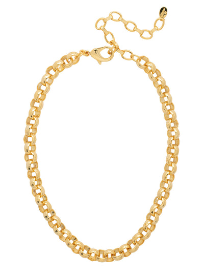 Louise Tennis Necklace - 4NGB1BGMTL - <p>The Louise Tennis Necklace features bold polished chain links finished with an adjustable clasp, offering a sleek, statement-making style that’s equal parts modern edge and timeless shine. (16 inches - 20 inches) From Sorrelli's Bare Metallic collection in our Bright Gold-tone finish.</p>
