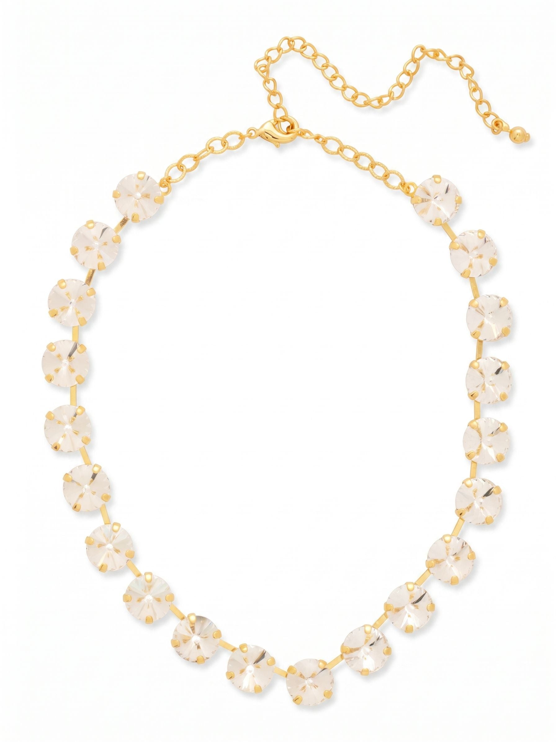 Mara Choker Tennis Necklace - 4NGB6BGCRY - <p>The Mara Choker Tennis Necklace is a perfect blend of classic elegance and contemporary style! This stunning piece showcases a full line of rivoli cut crystals, instantly drawing attention. (13 1/8 - 17 1/8 inches)</p>