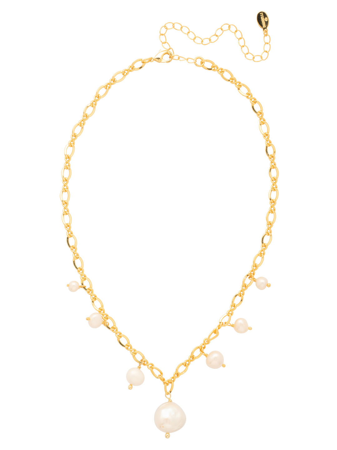 Amelia Pearl Tennis Necklace - 4NGE6BGMDP - <p>The Amelia Pearl Tennis Necklace features varying sizes of natural freshwater pearls on an adjustable chain, secured with a lobster claw clasp. 16-20 inches. From Sorrelli's Modern Pearl collection in our Bright Gold-tone finish.</p>
