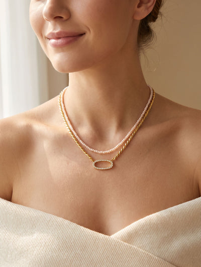 Percy Tennis Necklace - 4NGK3BGCRY
